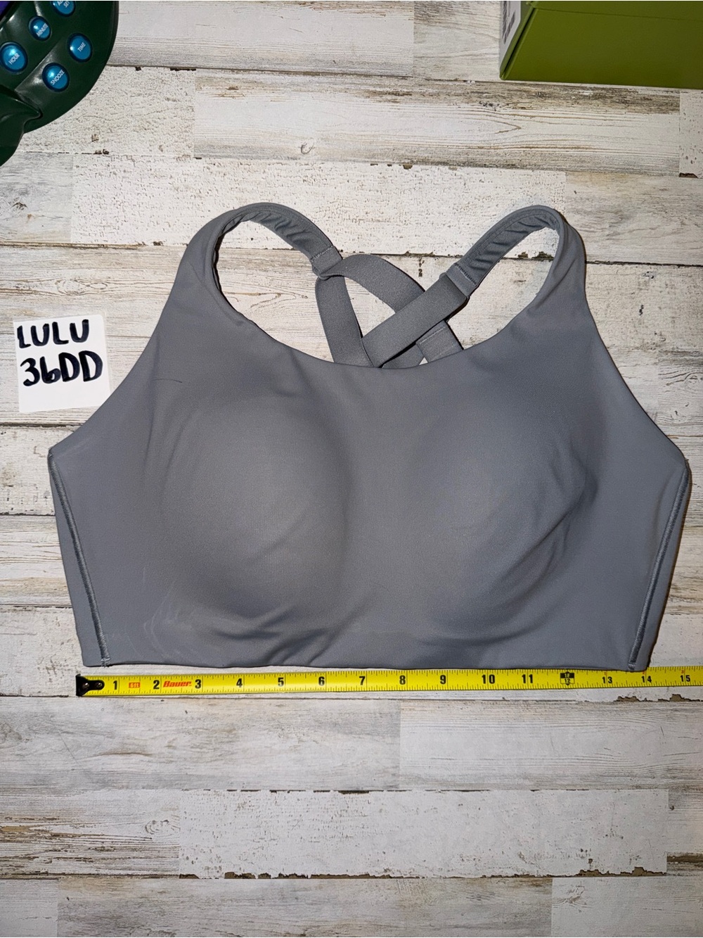 lululemon athletica Gray Crossback Molded-Cup Sports Bra